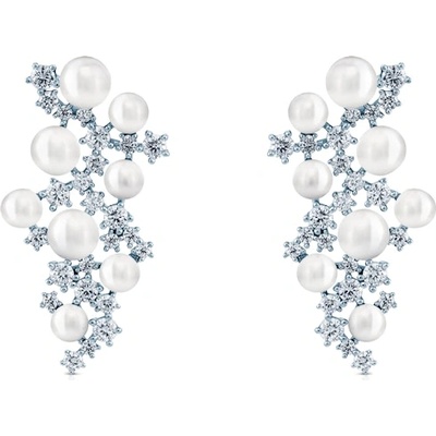 SAVICKI Обеци Eterniàle, среброи, цирконии, перли