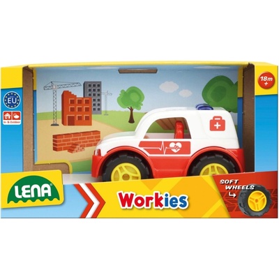 Lena Workies Záchranárske auto, ozdobný kartón