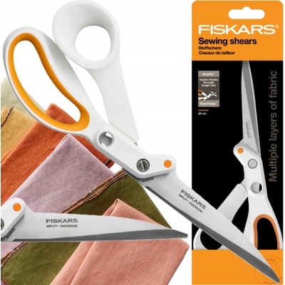 Univerzální nůžky Fiskars Amplify 25 cm, bílo-oranžové