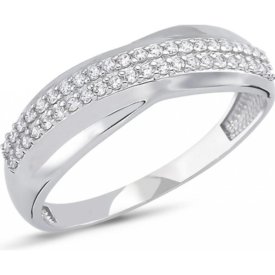 Lillian Vassago Prsten se zirkony bílého zlata LLV66-GR089W Velikost prstenu: