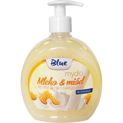 Blue tekuté mydlo mlieko a med 500 ml