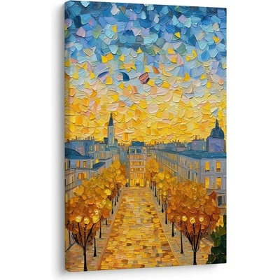 Obraz večerní město v záři - 30x40