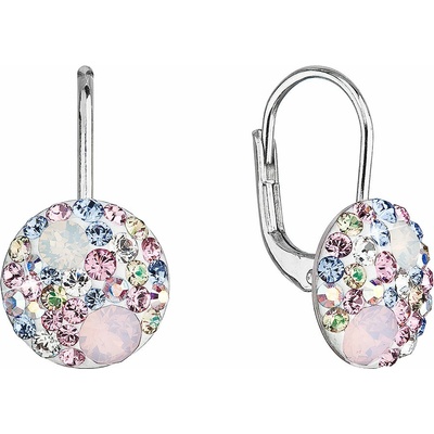 PAVONA Strieborné náušnice visiace s krištáľmi Swarovski ružové jemné 31315.3 magic rose