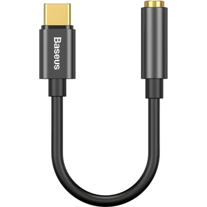 Baseus Кабелна редукция от USB - C на 3, 5 мм аудио жак L54 (женски) - Черна KP29134