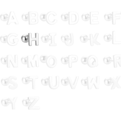 Majya stříbrné náušnice PÍSMENO H 10434