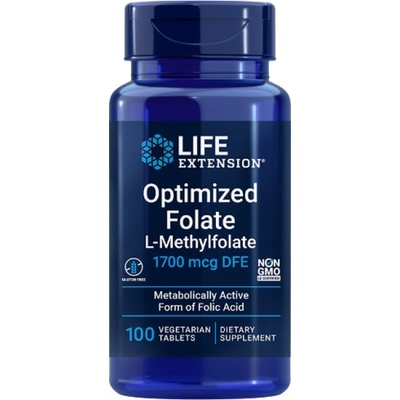 Life Extension Optimized Folate | L-Methylfolate [100 Таблетки]