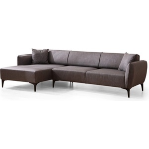Hanah Home Тъмно сив ъглов диван , ляв ъгъл Belissimo - Balcab Home (560ARE1801)