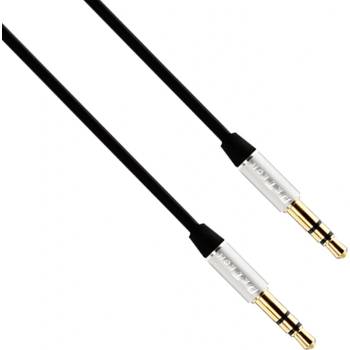 DeTech Аудио кабел DeTech DE-15AUX, 3.5mm жак, М/М, 1.0м, Черен - 40273 (40273)