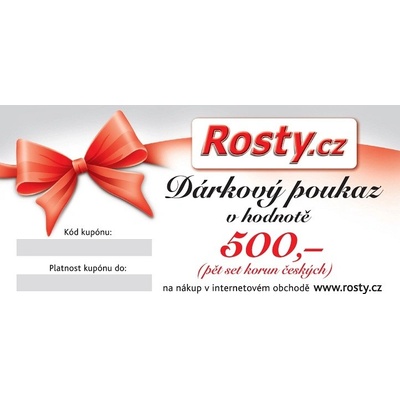Rosty.cz DÁRKOVÝ POUKAZ 500,- Kč – Hledejceny.cz