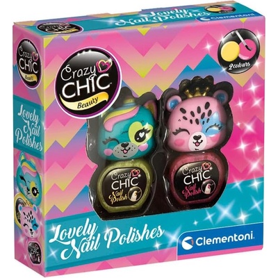 Crazy Chic Lovely Animals Nail Polish Yellow & Pink (18844)