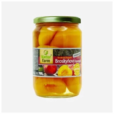 NaturFarm Kompot broskvový 6 x 700 g