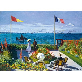 Bluebird Puzzle - Puzzle Claude Monet - Garden at Sainte-Adresse, 1867 - 3 000 piese