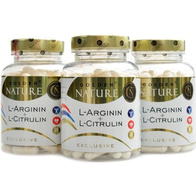 GoldenNature Exclusive Arginin + citrulin 300 kapslí