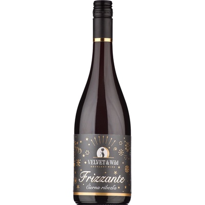 Velvet & Wild Čierna ríbezľa FRIZZANTE polosladké červené 0,75 l