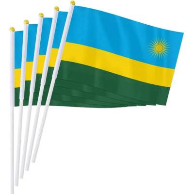 Vlajka Rwanda 14 x 21 cm na plastovej tyčke