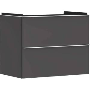 Hansgrohe Xelu Q - Шкафче за умивалник, 63x78x50 см, 2 чекмеджета, матово сиво/матово бяло 54028700 (54028700)