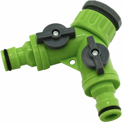 Rozdělovač hadicový Y 1/2" - 3/4" pro 2 rychlospojky s uzávěrem – Zbozi.Blesk.cz