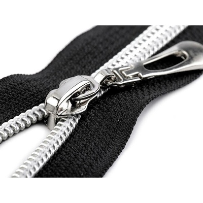 Stoklasa Spirálový zip No 7 délka 80 cm se stříbrnými zoubky Balení: 1 ks, Varianta: 322 černá 322 černá