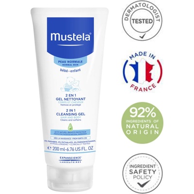 Mustela Bébé 2 In 1 Cleansing Gel Normal Skin 200 ml