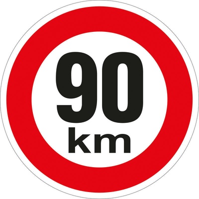 Walteco Značka rýchlosti retroreflexná 90 km/h, 200x200mm, samolepka , 20142