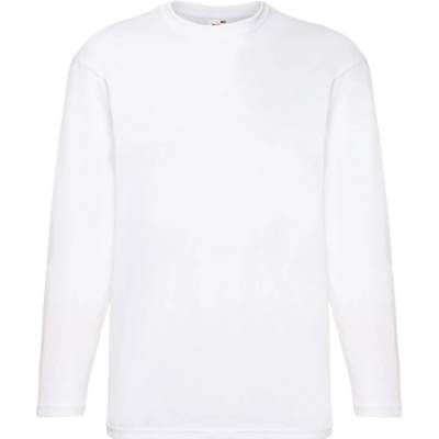 Fruit of the Loom pánské tričko Valueweight T LS bílé