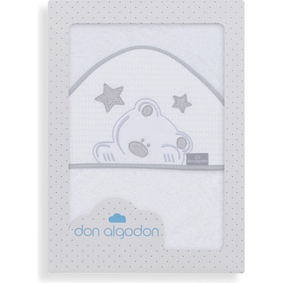 INTERBABY Osuška froté MACKO S HVIEZDOU bielo sivá