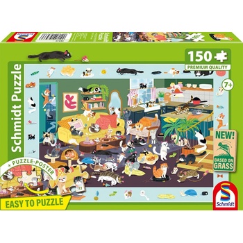 Schmidt Spiele Детски пъзел Schmidt от 150 части - Игриви котки (56533)
