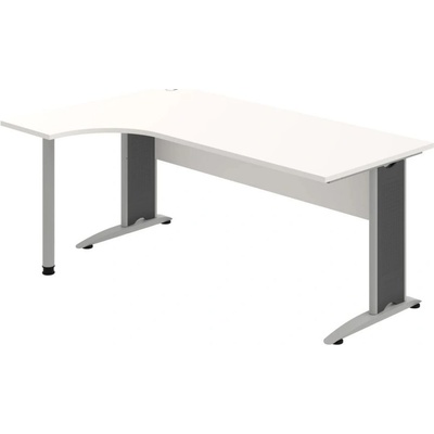 OFFICE PRO s.r.o. HOBIS kancelársky stôl pracovný tvarový, ergo pravý - CE 1800 P, biela