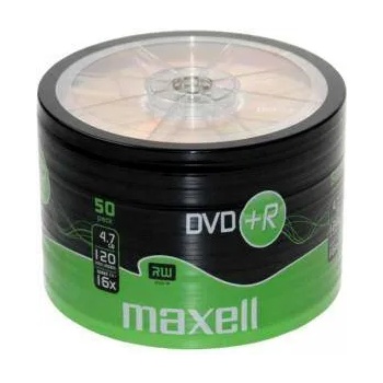 Maxell DVD+R MAXELL, 4.7 ГБ, 16x, 50 бр. , В целофан, ML-DDVD-plusR4.7-50-SH