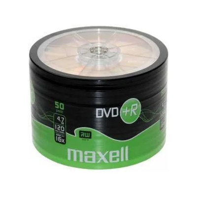 Maxell DVD+R MAXELL, 4.7 ГБ, 16x, 50 бр. , В целофан, ML-DDVD-plusR4.7-50-SH