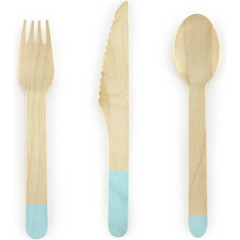 Party Deco Дървени Прибори в Цвят Мента
