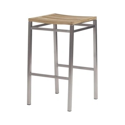 Barlow Tyrie Nerezová barová stolička Equinox, 41x48x72 cm, rám nerez, teak