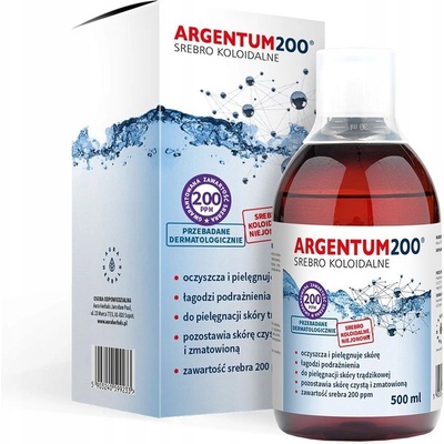 Koloidné striebro Argentum200 200 ppm 500 ml