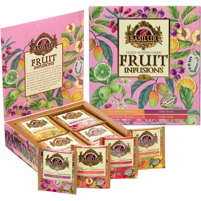 Basilur FRUIT INFUSIONS II sada ovocných čajov 4 CHUTE 40 vrecúšok