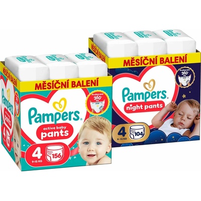 Pampers Pants Night 4 104 ks + Pampers Pants 4 156 ks