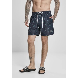Urban Classics Бански гащета Urban classics Pattern swimming shorts - Black (Black / Blue)