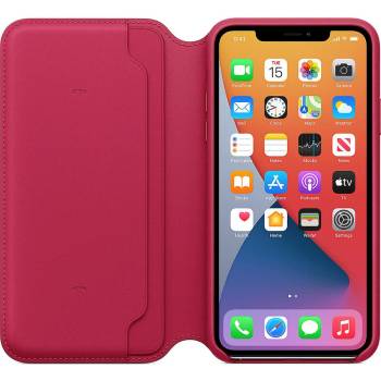 Image 1 of Apple Оригинален калъф Apple Leather Folio Case за iPhone 11 Pro Max - Raspberry, MY1N2ZM/A