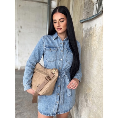 Grosso Hnedá crossbody kabelka veľká a praktická