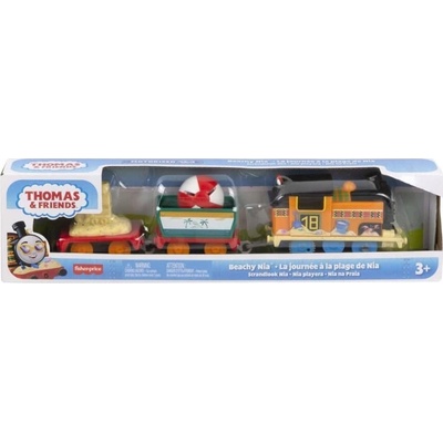 Fisher Price Motorizovaný plážový vlak Nia s vozy HMK05