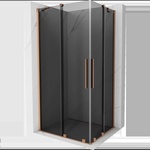 Mexen Velar Дуо плъзгаща се душ кабина 100 x 90 см, графит, четкована мед (871-100-090-42-65)