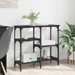 vidaXL Конзолна маса Черния дъб 80 x 29 x 75 см Инженерна дървесина (882213)