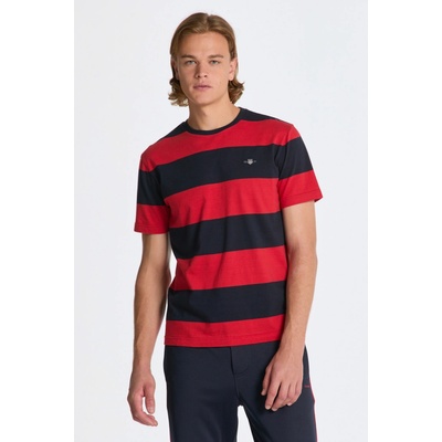 Gant tričko Bar Stripe SS T-Shirt červené