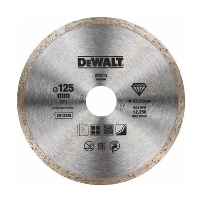 DeWALT DT3713 Diamantový kotouč se spojitým obvodem pro suché řezání, 125 mm