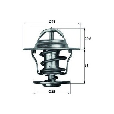 Termostat, chladivo MAHLE TX 13 87D (TX1387D)