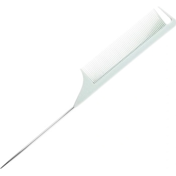 eBraid tupírovací hřeben z uhlíkového kovu s ocelovou jehlicí White