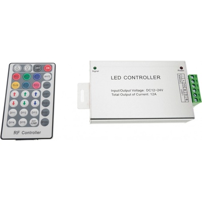 Programovatelný RF ovladač RGB LED pásků 12–24 V, 12 A