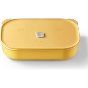 Buydeem Керамична кутия за храна Buydeem Bento CT3008-MY, 1 л, 230°C, Съвместима с фурна и микровълнова, Жълт (CT3008-MY)