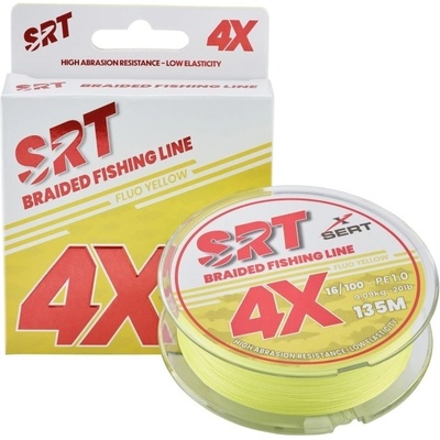 Sert Splétaná šnůra 4X SRT Fluo Yellow 135m - 0,18 mm