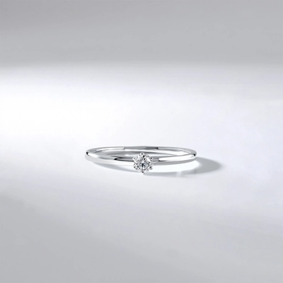 Lillian Vassago Zásnubní briliantový Prsten bílé zlato LLV59 DR149W