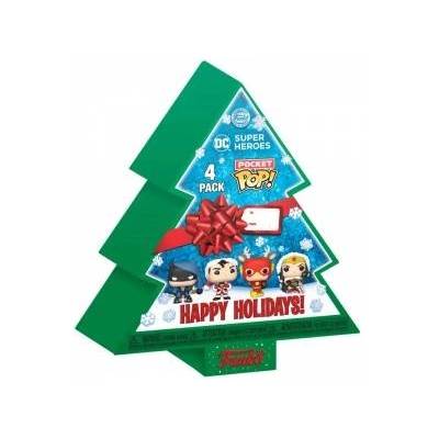 Funko pocket pop: dc holiday - tree holiday box 4-pack